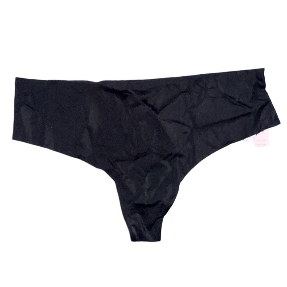 Victoria's Secret Black Seamless Thong Panty Size XL NWT